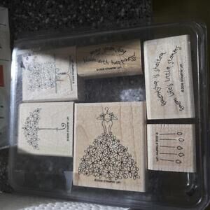 Stampin' Up! Wooden Stamp Set / Blooming with Happiness